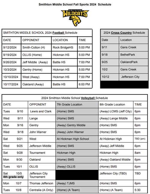 Schedule