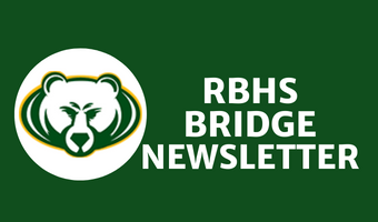  Image with title Rock Bridge Newsletter in white lettering with green background