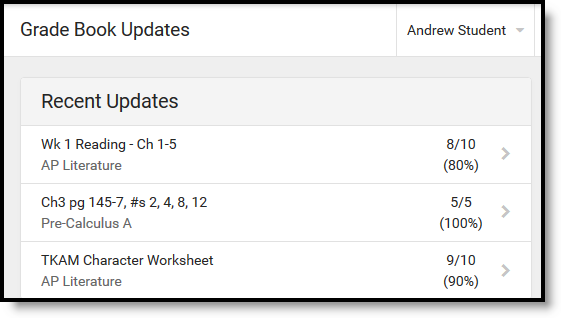 Grade Book Updates